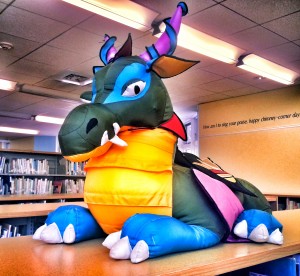 Large stuffed dragon